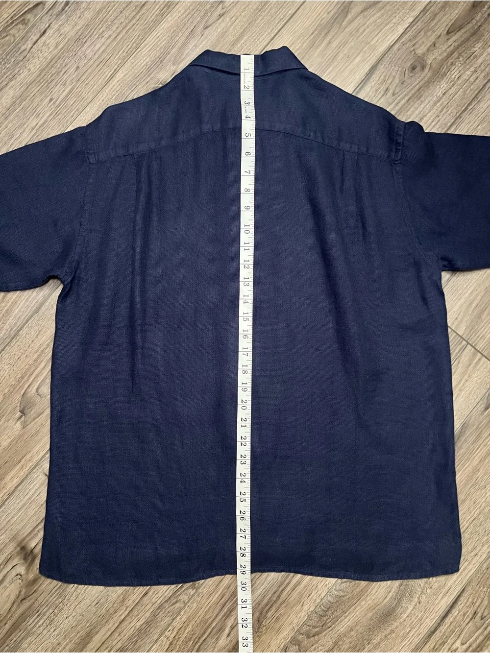 Banana Republic Relaxed 100% Irish Linen Shirt Mens Medium Navy Blue NWOT